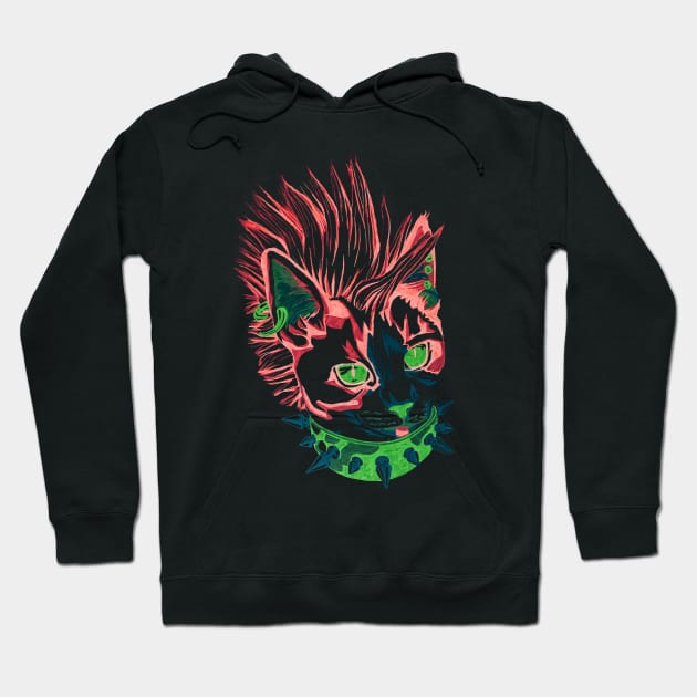 Punk Kitty Hoodie by RaLiz